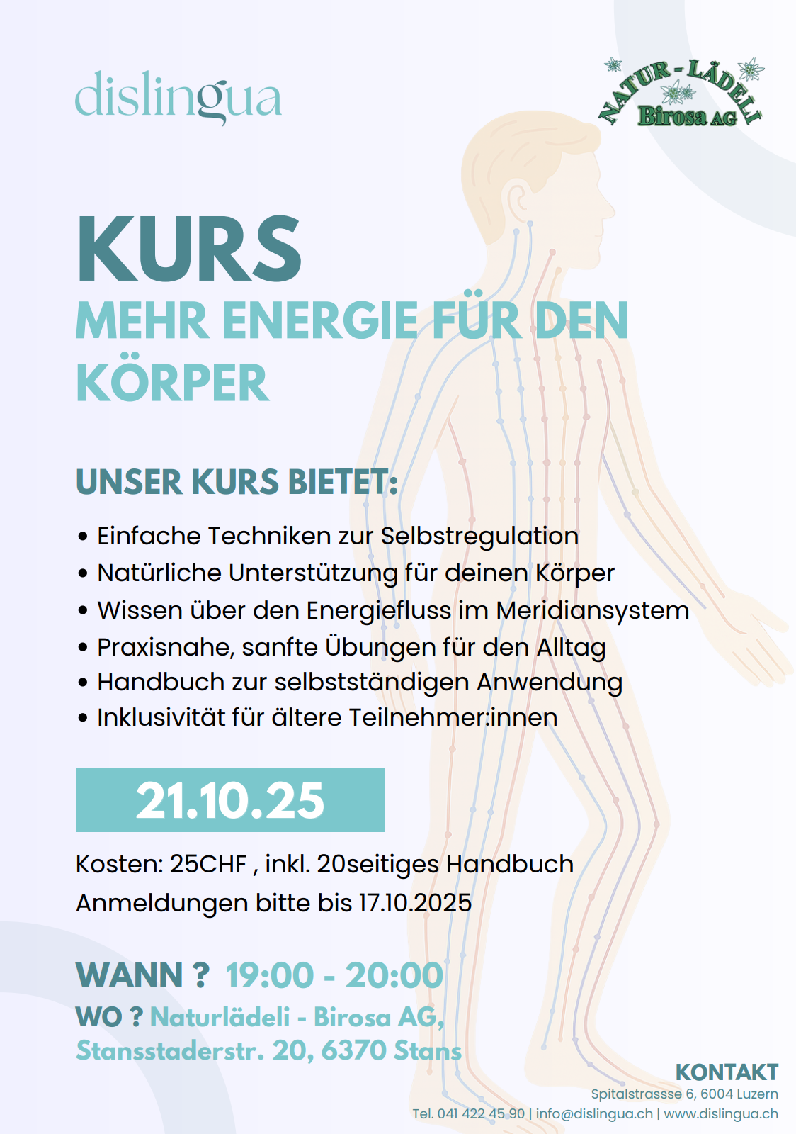 KURS MEHR ENERGIE FÜR DEN KÖRPER